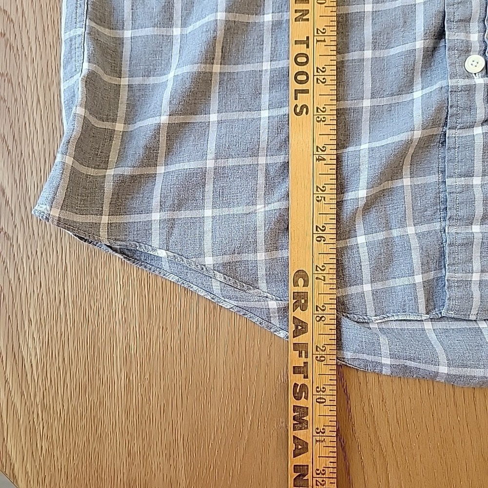 Brooks Brothers Shirt Mens Medium Regent Gray Windowpane Button Down Long Sleeve - Picture 6 of 9